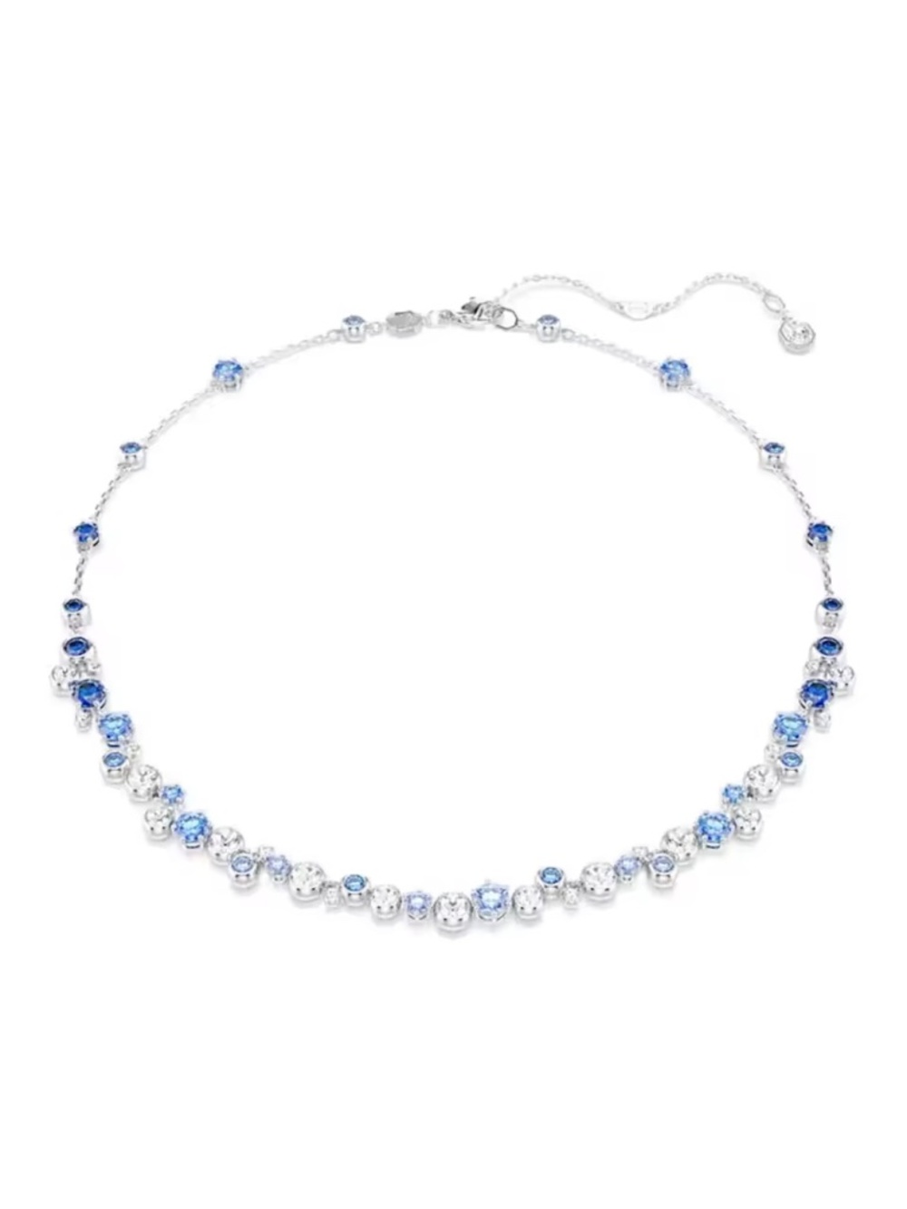 Swarovski Silver Fun Leaf Long Dangle Luxury Sparkle Feather Necklace + Box